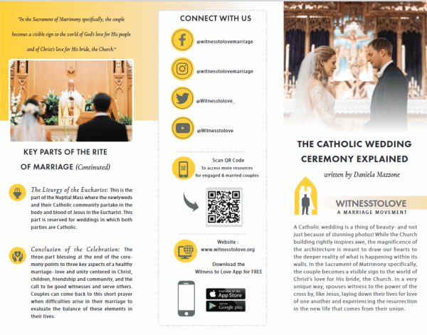 The Catholic Wedding Ceremony Explained Brochure