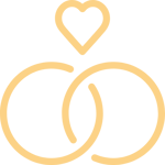 icon of two rings and a heart that represent Witness to Love's Hybrid Marriage Prep